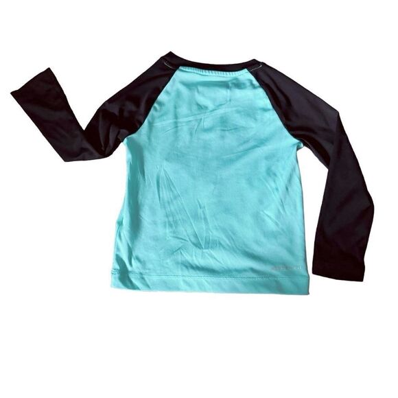 Hurley Teal Blue & Black Nike Dri-Fit Long Sleeve Shirt Size 2T - Picture 5 of 8